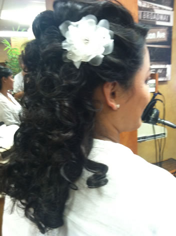 Bride at Stylist's Salon