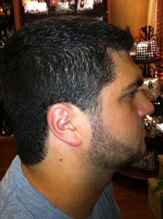 Men's cut side view